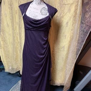 Formal evening gown, beautiful purple, size 14.